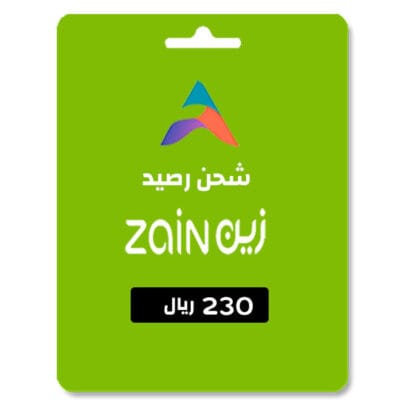 بطاقة شحن زين 230 ريال